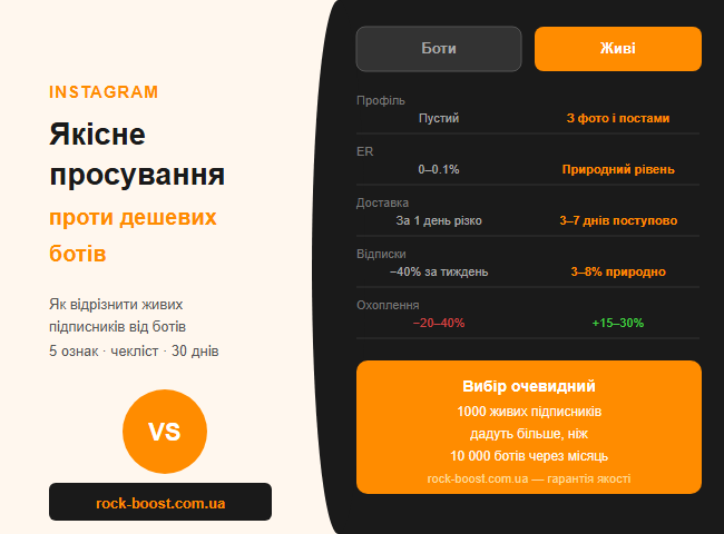 Качественное продвижение vs боты в Instagram